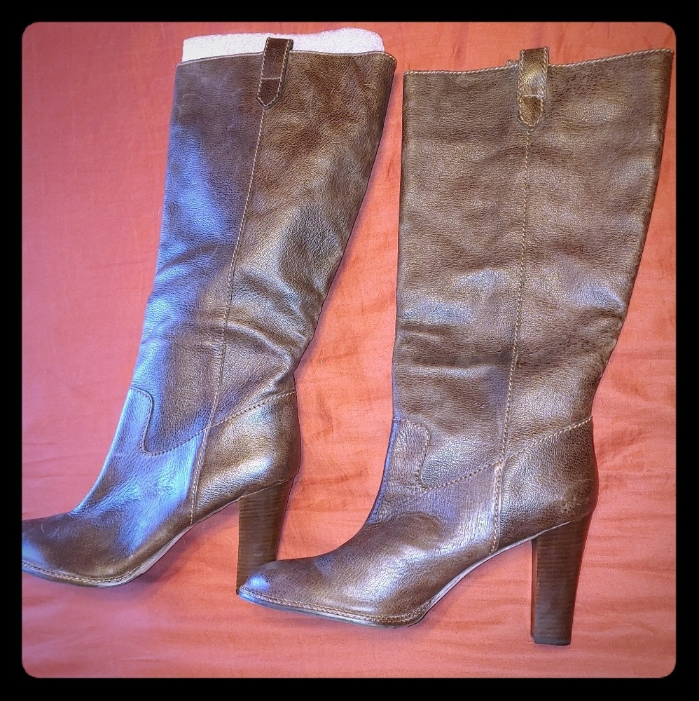 Banana Republic Tall Leather Brown Boots